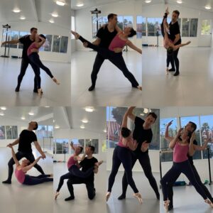 Collage of dancers in rehearsal